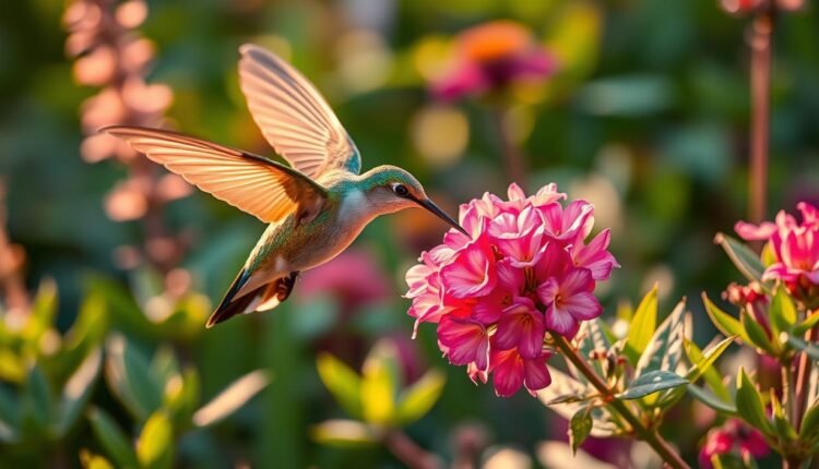 A flor que atrai beija-flores e deixa o jardim mágico