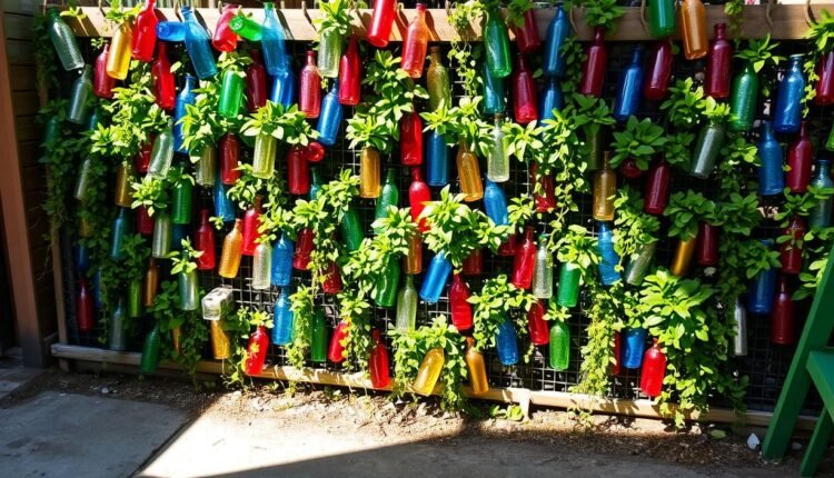 Horta vertical com garrafa PET: passo a passo simples