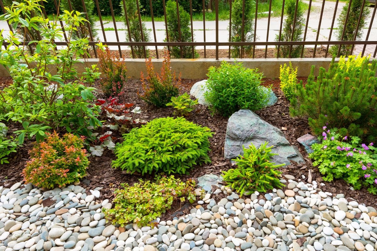 jardim com pedras