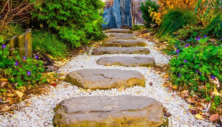 jardim com pedras