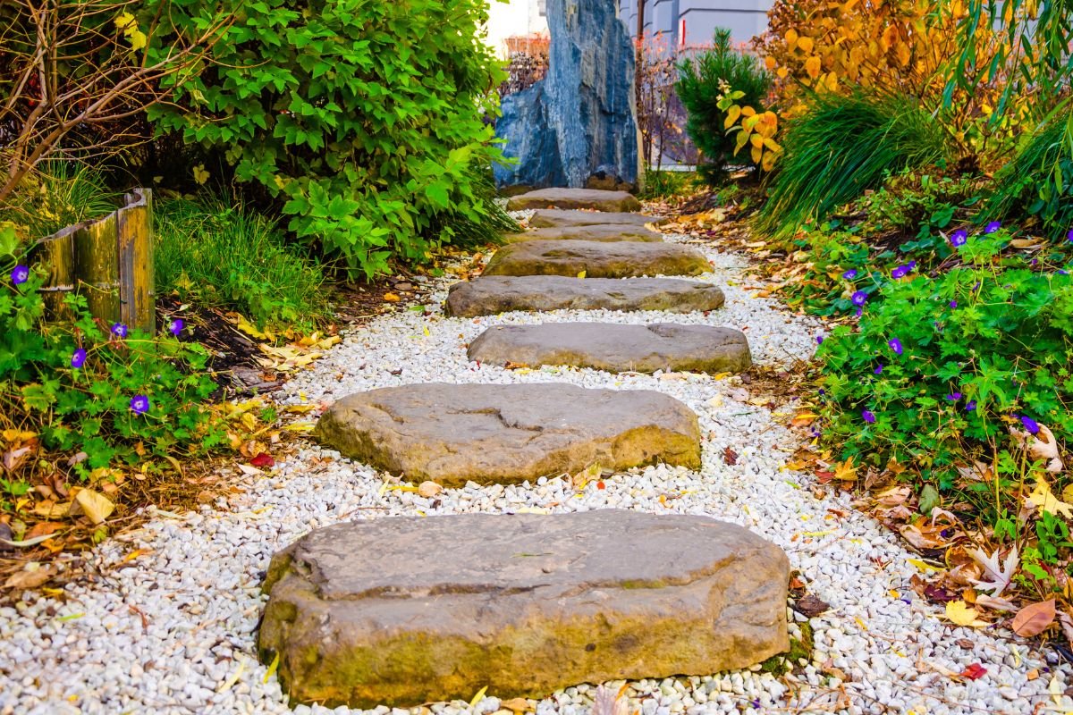 jardim com pedras
