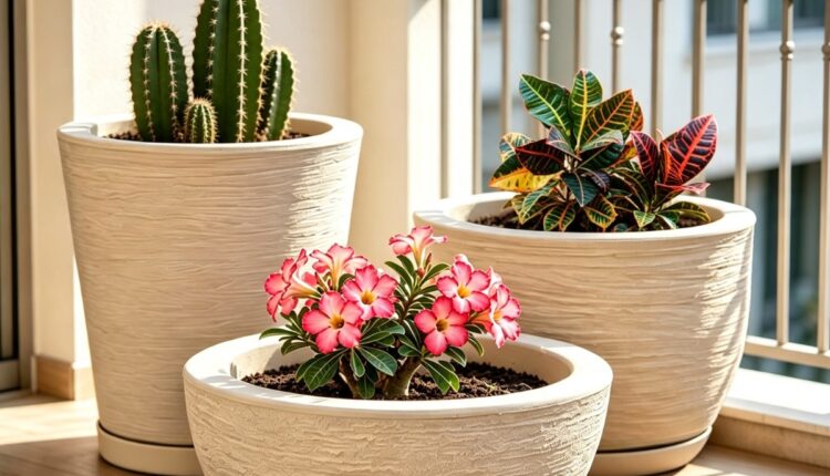 Plantas em vasos